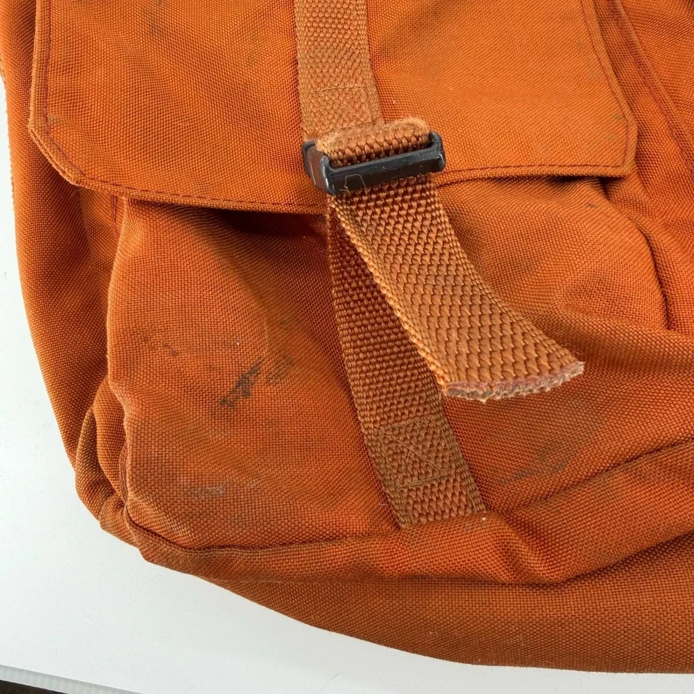 Vtg Whole Earth Provision Co Orange Canvas Field Bag Messenger Shoulder USA Made